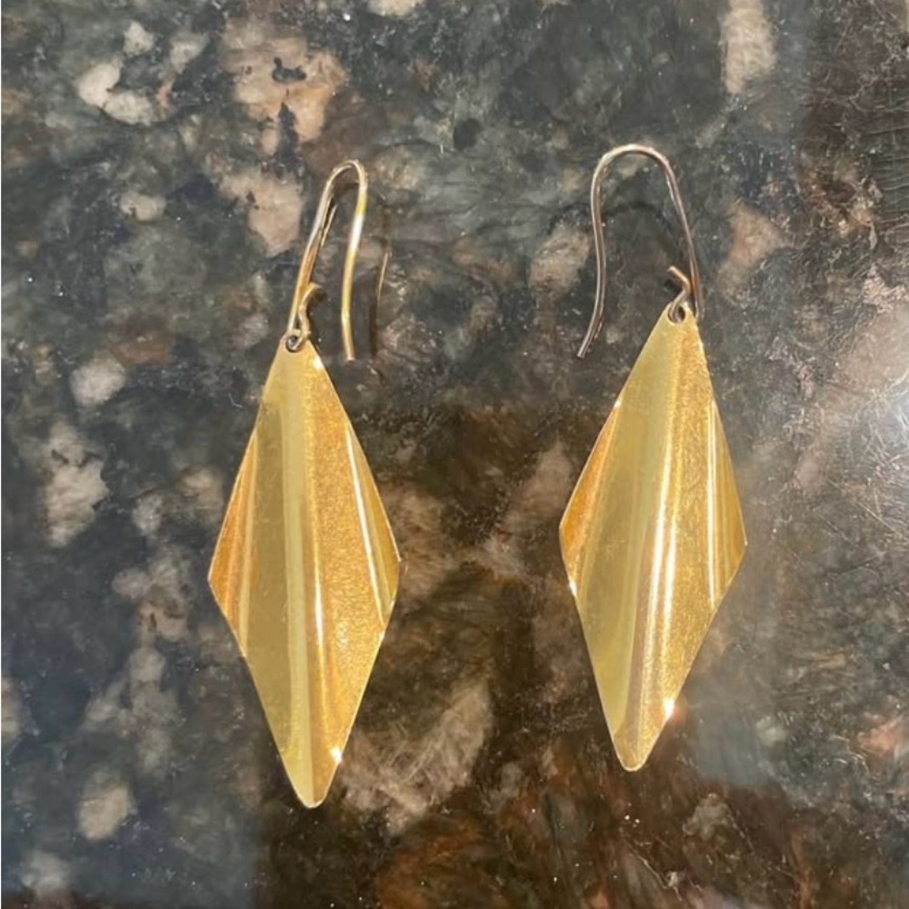 Elegant Gold Foil Dangle Earrings